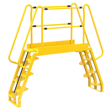 Alternating 7 Step Cross-Over Ladder w/ 68 Degree Step Angle & 56